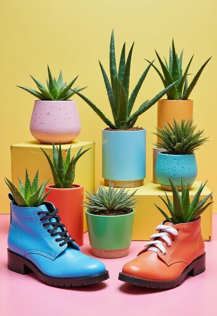 25+ Aloe Planter Ideas That Are Simple and Stylish - 11. Artistic DIY Planters