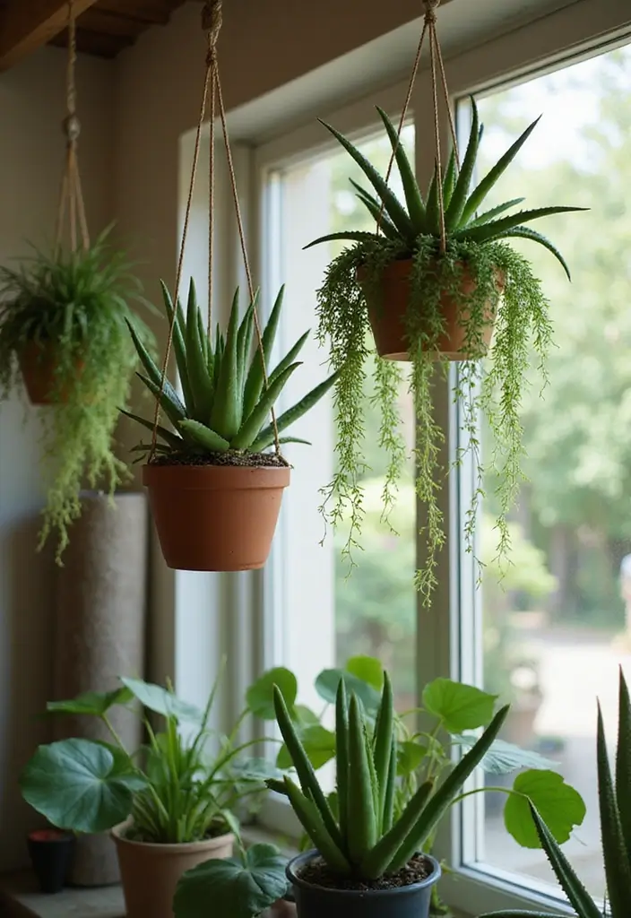 25+ Aloe Planter Ideas That Are Simple and Stylish - 2. Whimsical Hanging Planters