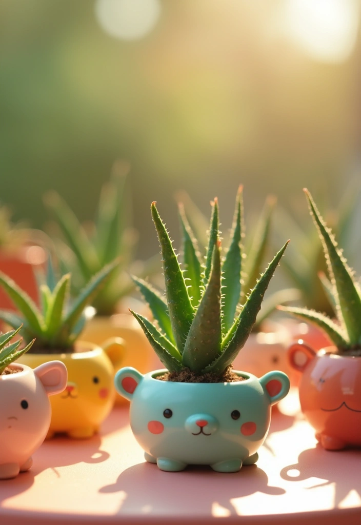 25+ Aloe Planter Ideas That Are Simple and Stylish - 23. Fun Animal Shaped Planters