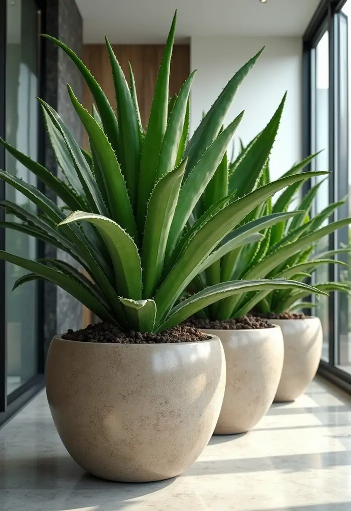 25+ Aloe Planter Ideas That Are Simple and Stylish - 25. Creative Floor Planters