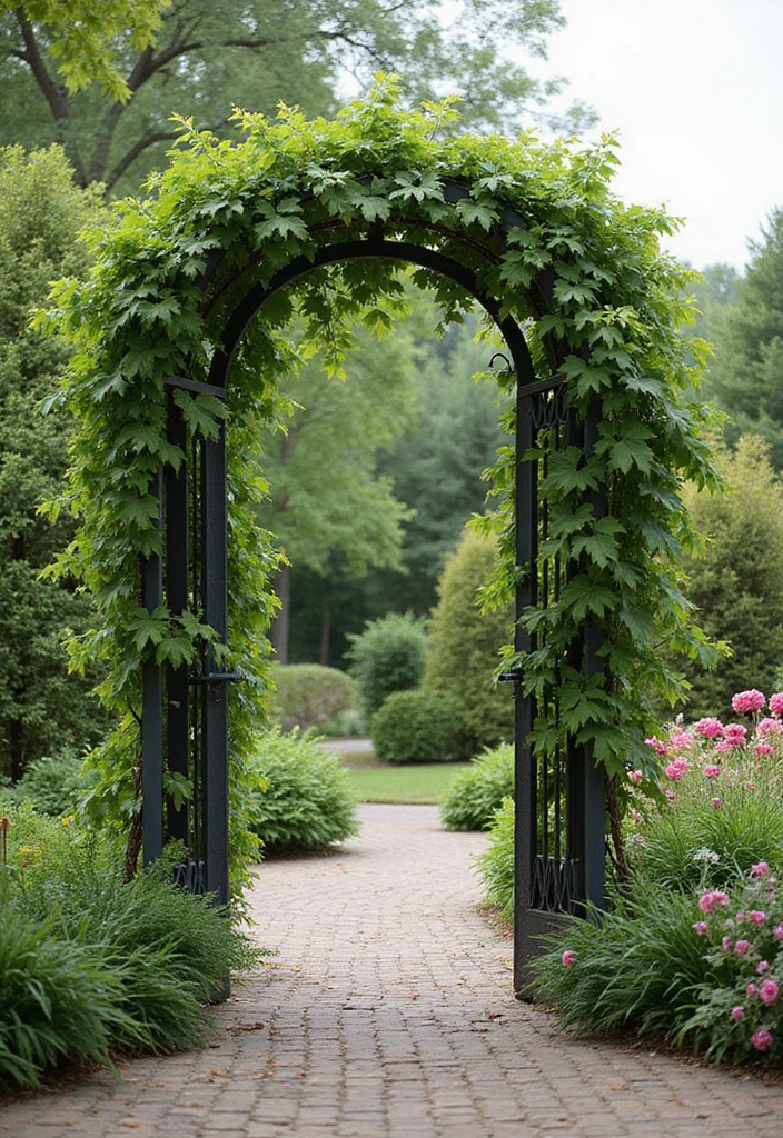 25+ Backyard Grape Trellis Ideas for Lush Vines - 14. Archway Trellis