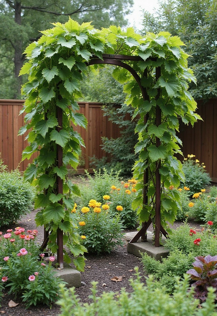 25+ Backyard Grape Trellis Ideas for Lush Vines - 15. Portable Trellis