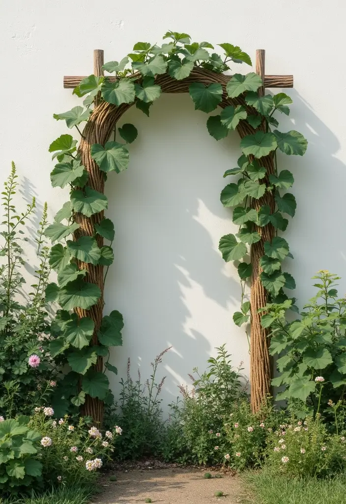 25+ Backyard Grape Trellis Ideas for Lush Vines - 16. Simple Rope Trellis
