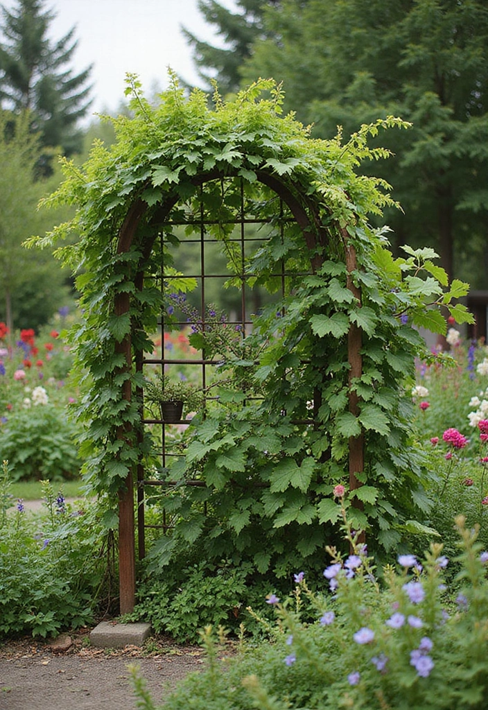 25+ Backyard Grape Trellis Ideas for Lush Vines - 18. Multi-Level Trellis