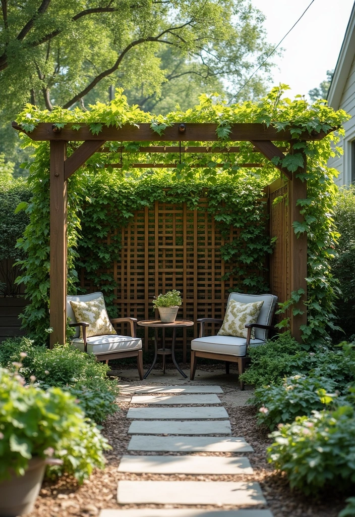 25+ Backyard Grape Trellis Ideas for Lush Vines - 21. Trellis with a Purpose