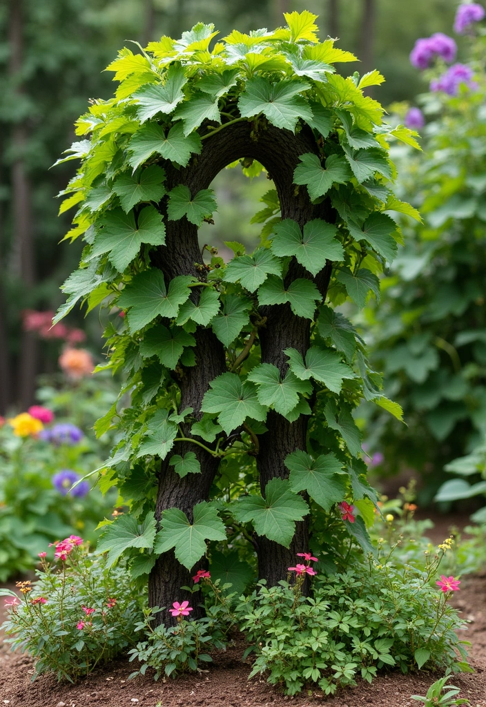 25+ Backyard Grape Trellis Ideas for Lush Vines - 22. Spiral Trellis