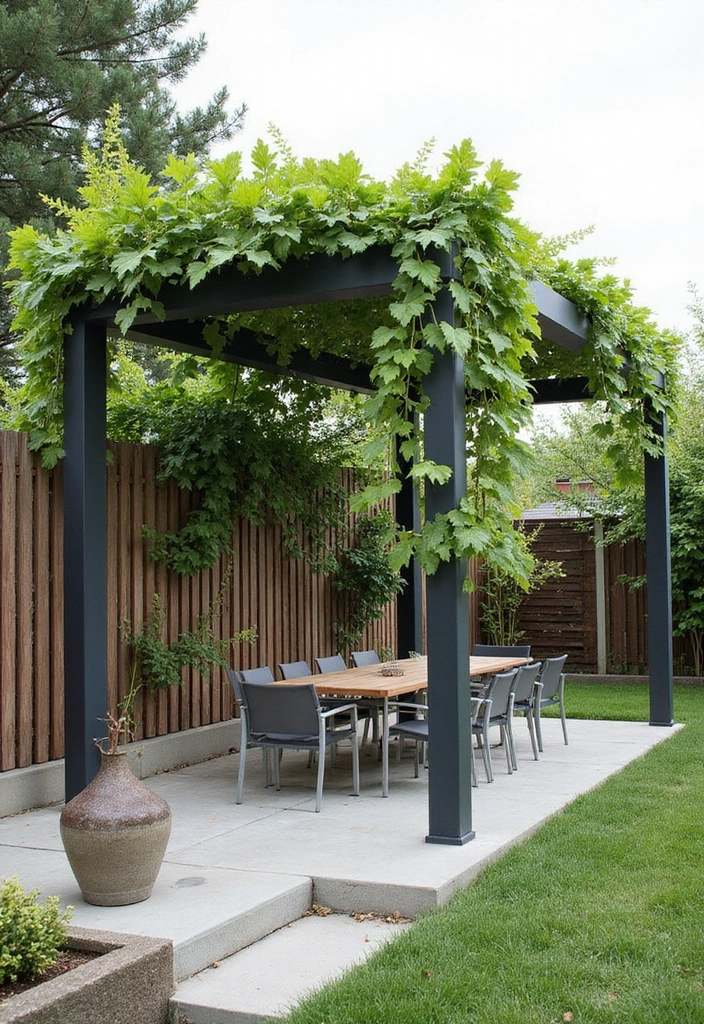 25+ Backyard Grape Trellis Ideas for Lush Vines - 23. Minimalist Trellis