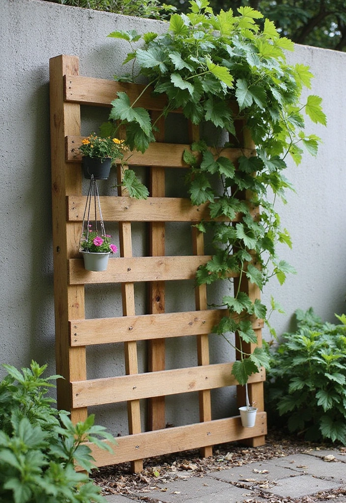 25+ Backyard Grape Trellis Ideas for Lush Vines - 3. DIY Pallet Trellis