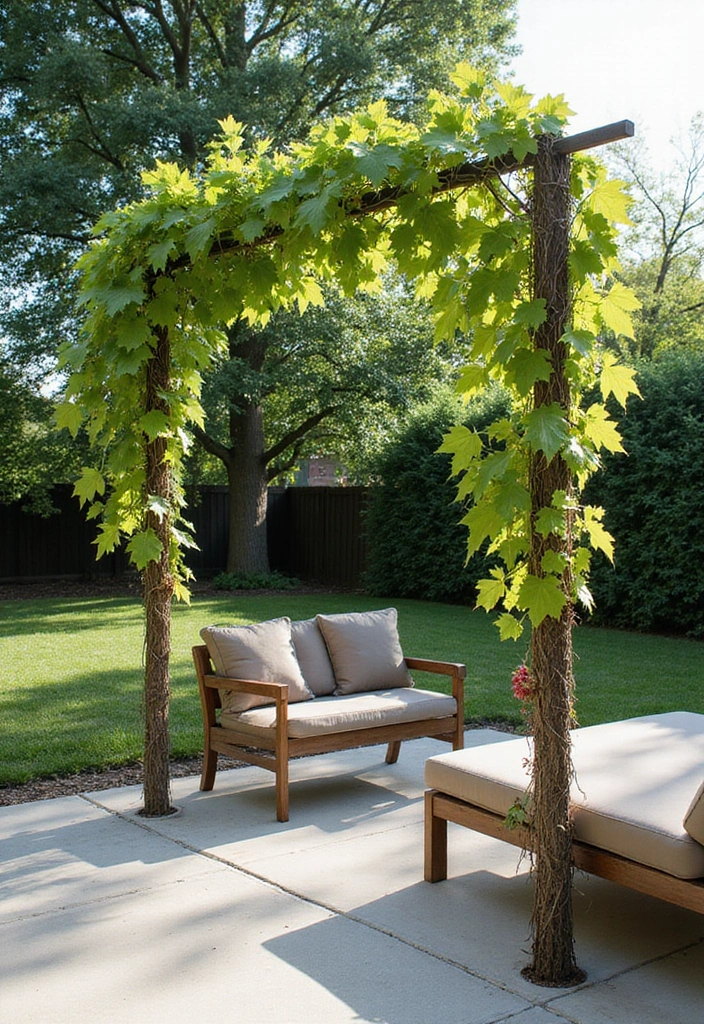 25+ Backyard Grape Trellis Ideas for Lush Vines - 6. Wire and Post Trellis