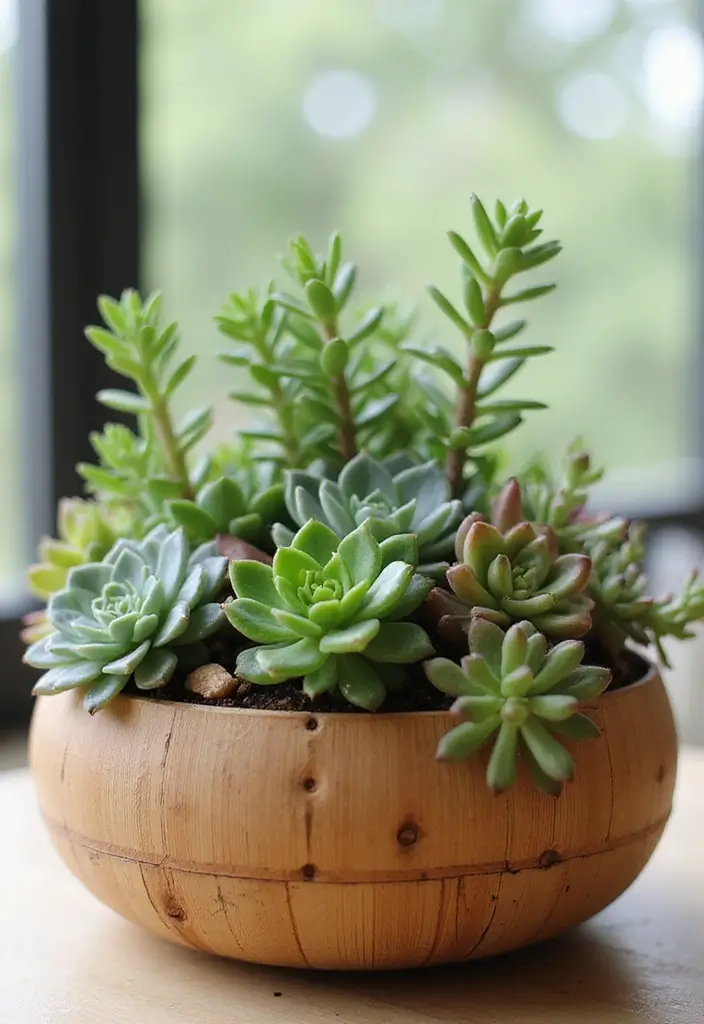 25+ Bamboo Planter Ideas for a Zen-Inspired Garden - 14. Bamboo Planters with Succulents