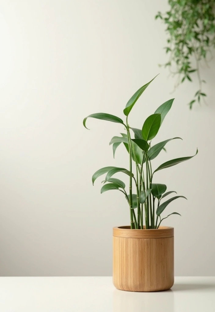 25+ Bamboo Planter Ideas for a Zen-Inspired Garden - 16. Minimalist Bamboo Planters