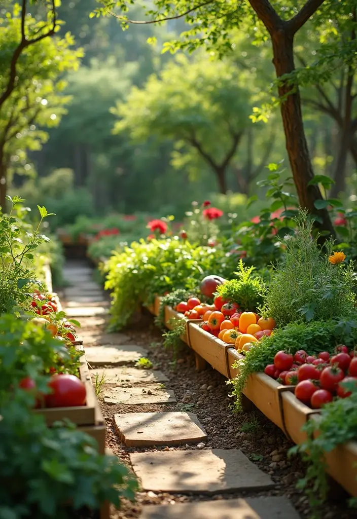 25+ Bamboo Planter Ideas for a Zen-Inspired Garden - 23. Bamboo Planters for Edible Landscaping