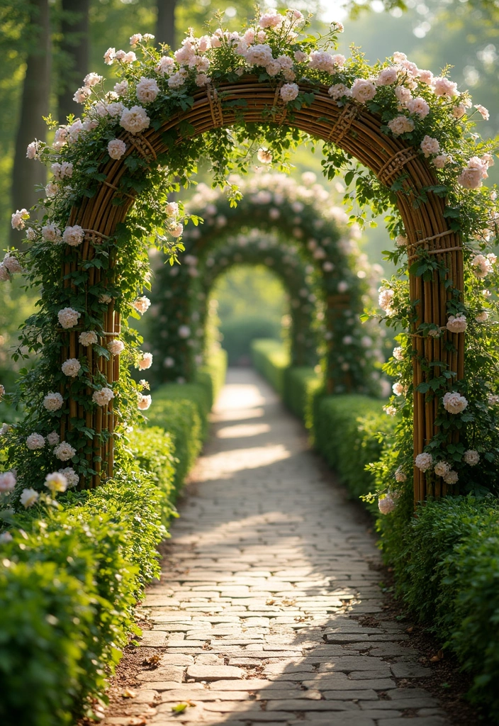 25+ Bamboo Trellis Ideas That Are Natural and Affordable - 4. Bamboo Arch Trellis