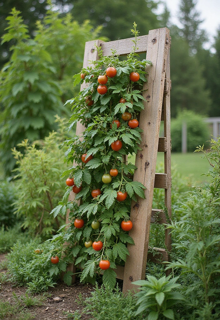 25+ Best Tomato Trellis Ideas for Healthy Plants 72 25+ Best Tomato Trellis Ideas for Healthy Plants - 12. Recycled Pallet Trellis