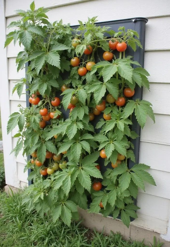 25+ Best Tomato Trellis Ideas for Healthy Plants 91 25+ Best Tomato Trellis Ideas for Healthy Plants - 15. Gutter Garden Trellis