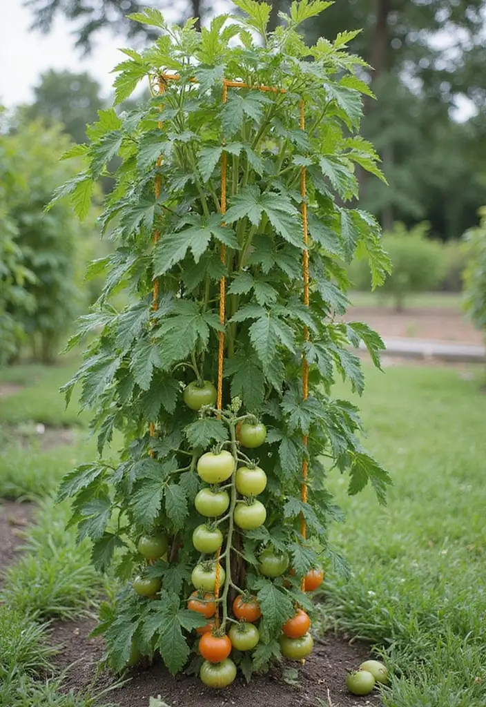 25+ Best Tomato Trellis Ideas for Healthy Plants 105 25+ Best Tomato Trellis Ideas for Healthy Plants - 17. Netting Trellis