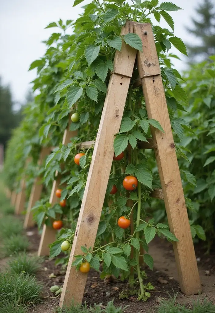 25+ Best Tomato Trellis Ideas for Healthy Plants 119 25+ Best Tomato Trellis Ideas for Healthy Plants - 19. T-post Trellis