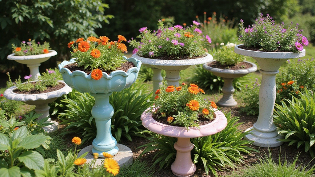 25+ Birdbath Planter Ideas That Are Whimsical and Fun