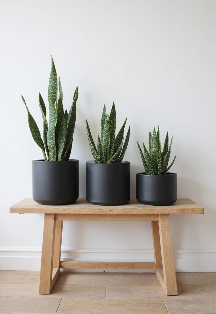 25+ Black Planter Ideas for a Chic Modern Look - 1. Monochromatic Elegance