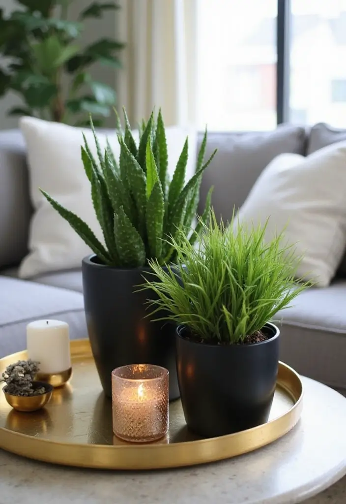 25+ Black Planter Ideas for a Chic Modern Look - 16. Decorative Trays