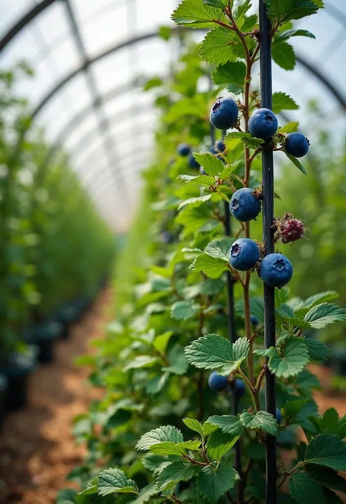 25+ Blueberry Trellis Ideas for Easy Organized Growing - 17. Greenhouse Trellis System