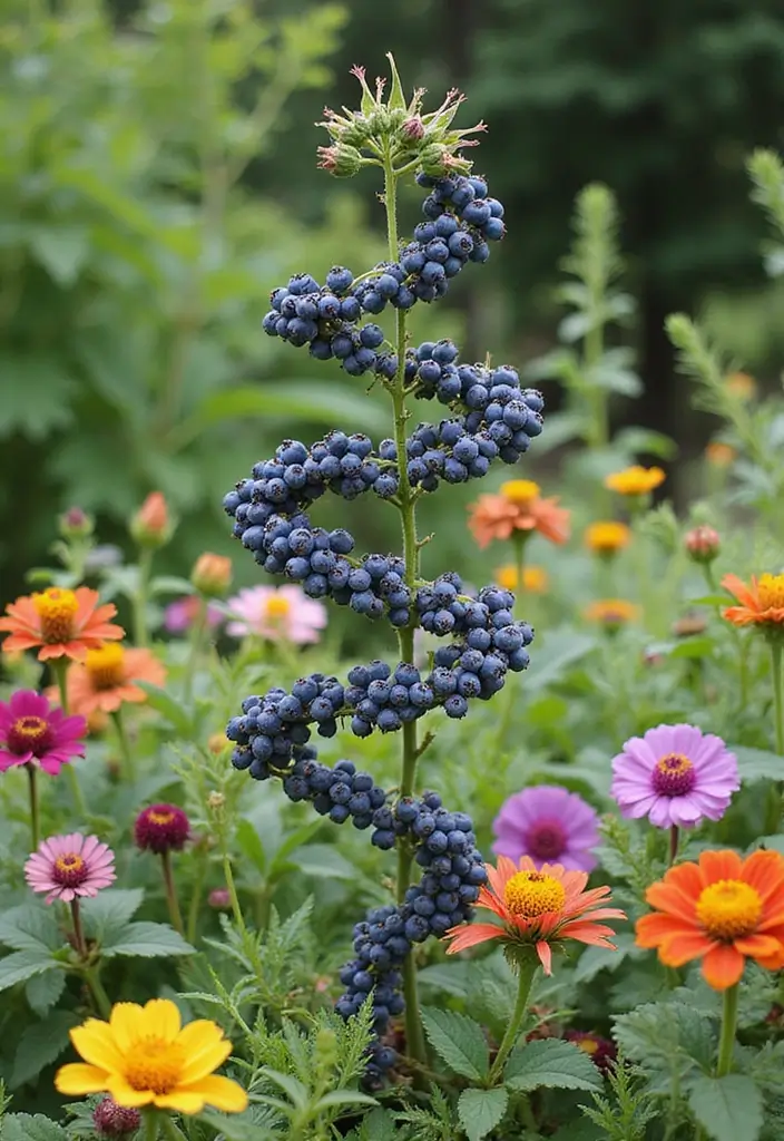 25+ Blueberry Trellis Ideas for Easy Organized Growing - 18. Fun Spiral Trellis
