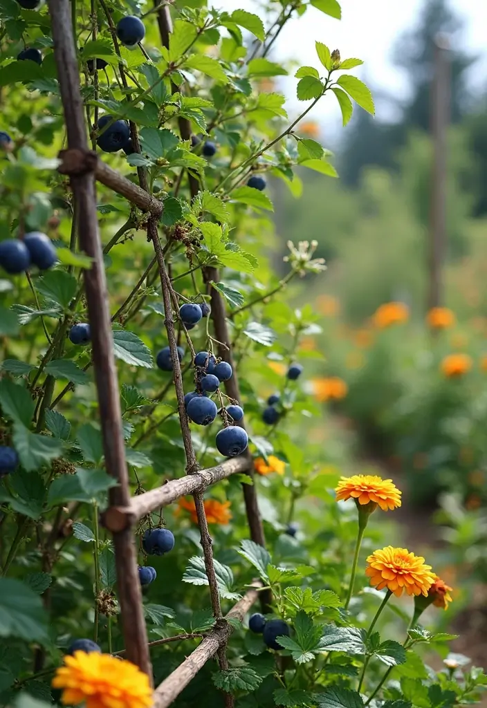 25+ Blueberry Trellis Ideas for Easy Organized Growing - 23. Fruit Tree Support Trellis