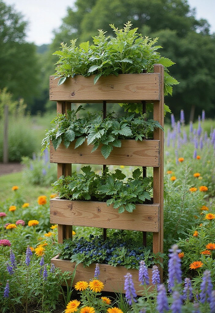 25+ Blueberry Trellis Ideas for Easy Organized Growing - 24. Vertical Planter Box Trellis