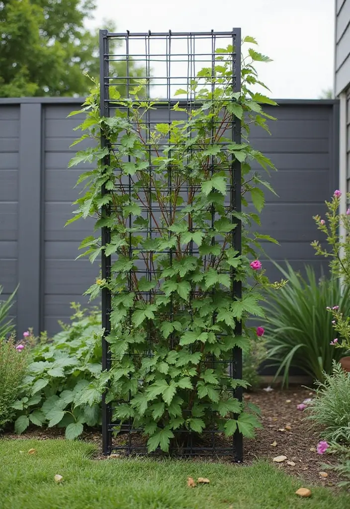25+ Blueberry Trellis Ideas for Easy Organized Growing - 7. Wire Mesh Trellis System