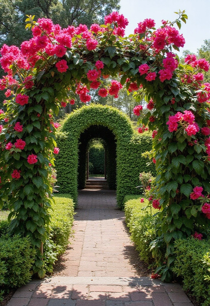 25+ Bougainvillea Trellis Ideas for a Tropical Garden Glow - 25. Artistically Designed Trellis