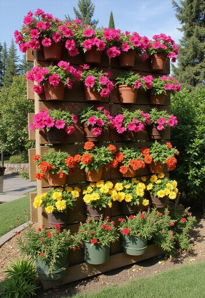 25+ Bougainvillea Trellis Ideas for a Tropical Garden Glow - 5. Vertical Garden Wall