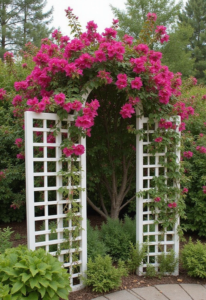 25+ Bougainvillea Trellis Ideas for a Tropical Garden Glow - 7. Freestanding Trellis Panels