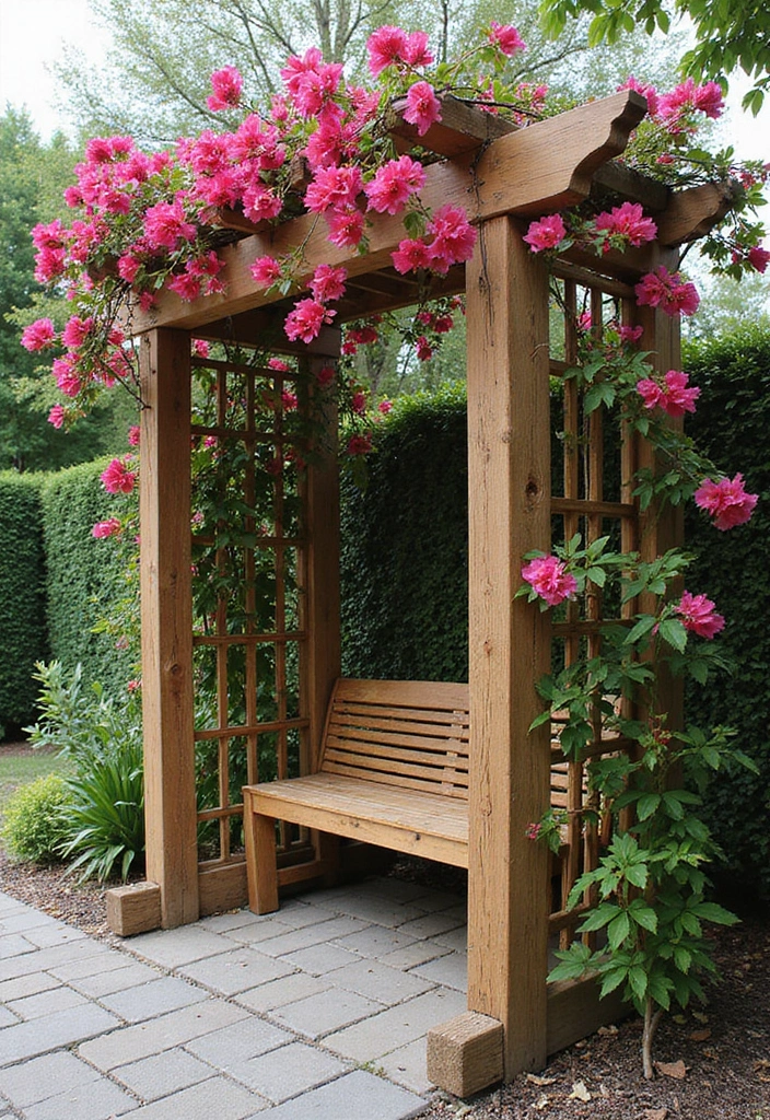25+ Bougainvillea Trellis Ideas for a Tropical Garden Glow - 9. Biophilic Design Trellis