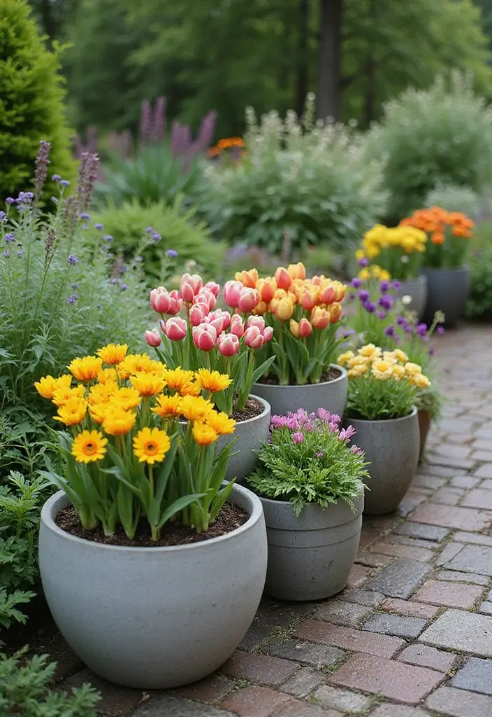 25+ Bulb Planter Ideas for Gorgeous Seasonal Blooms - 10. Planter Troughs