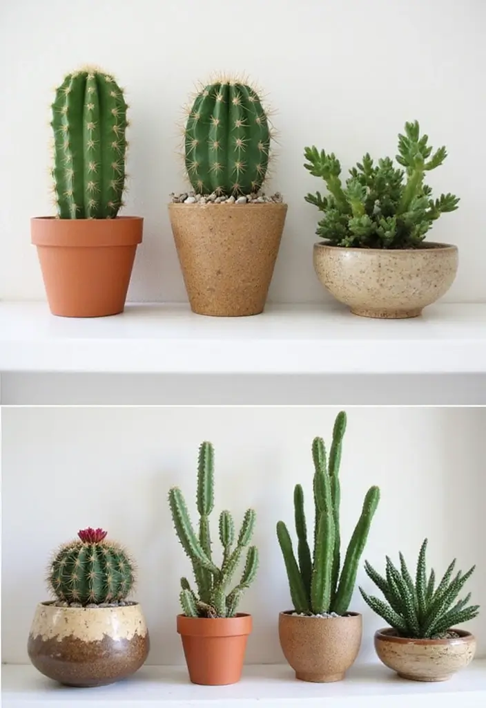 25+ Cactus Planter Ideas That Feel Modern and Minimal - 14. DIY Upcycled Planters