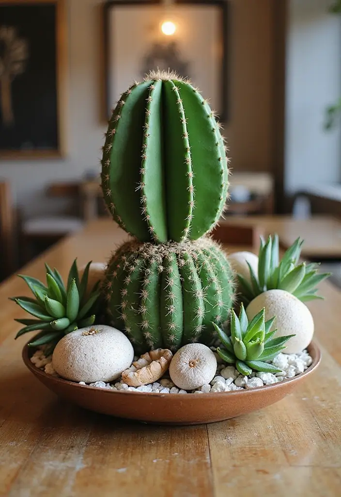 25+ Cactus Planter Ideas That Feel Modern and Minimal - 19. Cactus Centerpieces