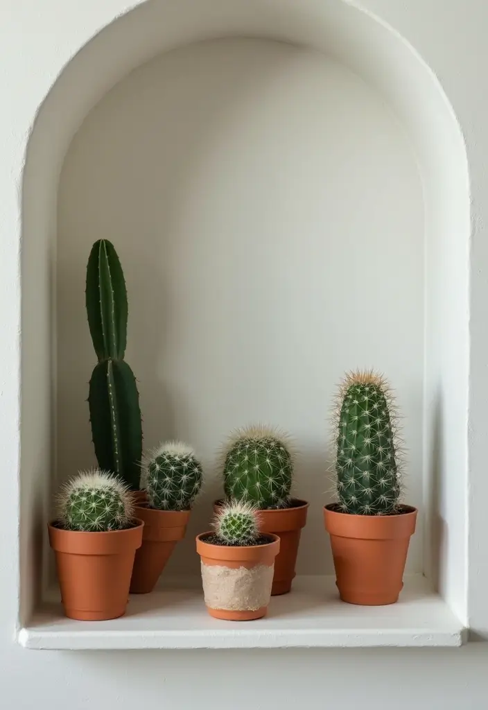 25+ Cactus Planter Ideas That Feel Modern and Minimal - 21. Compact Cactus Displays