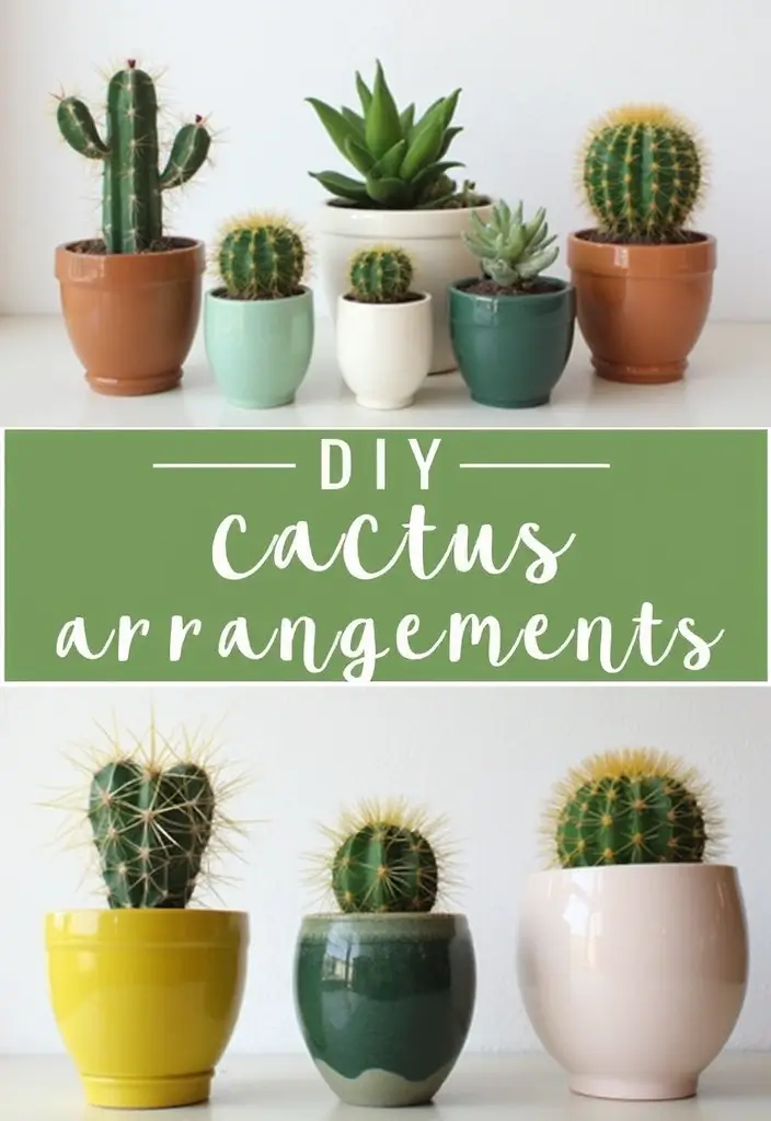 25+ Cactus Planter Ideas That Feel Modern and Minimal - 7. DIY Cactus Arrangements