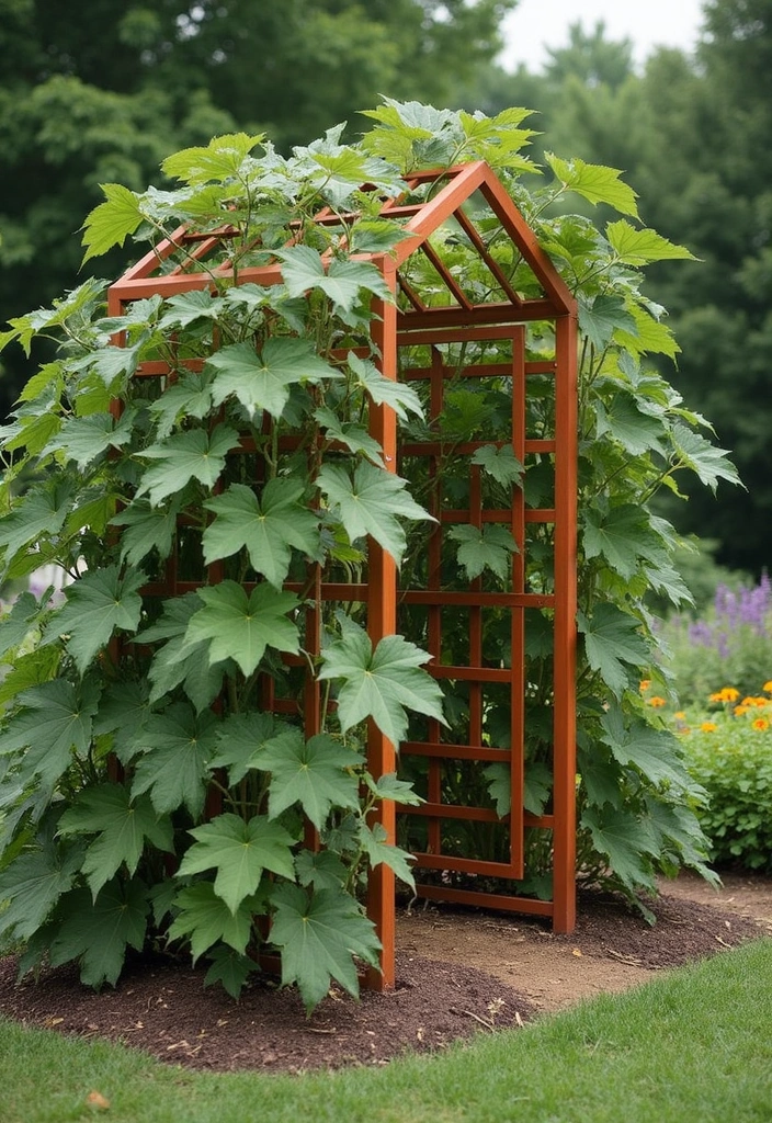 25+ Cantaloupe Trellis Ideas That Keep Fruits Off the Ground 104 25+ Cantaloupe Trellis Ideas That Keep Fruits Off the Ground - 16. Multi-Functional Trellis Ideas