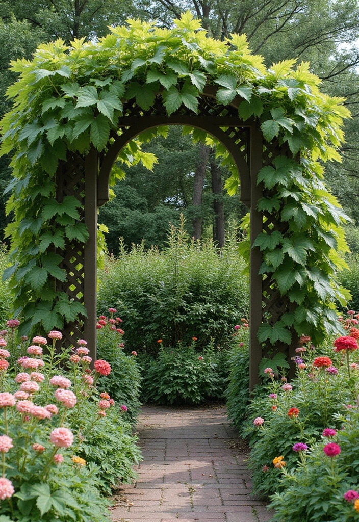 25+ Cantaloupe Trellis Ideas That Keep Fruits Off the Ground 22 25+ Cantaloupe Trellis Ideas That Keep Fruits Off the Ground - 4. Horizontal Lattice Trellis for Elegance