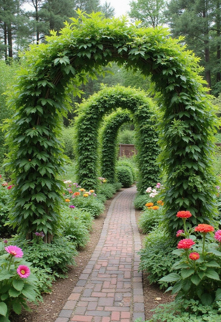 25+ Cantaloupe Trellis Ideas That Keep Fruits Off the Ground 29 25+ Cantaloupe Trellis Ideas That Keep Fruits Off the Ground - 5. Cantaloupe Arches for Dramatic Effect