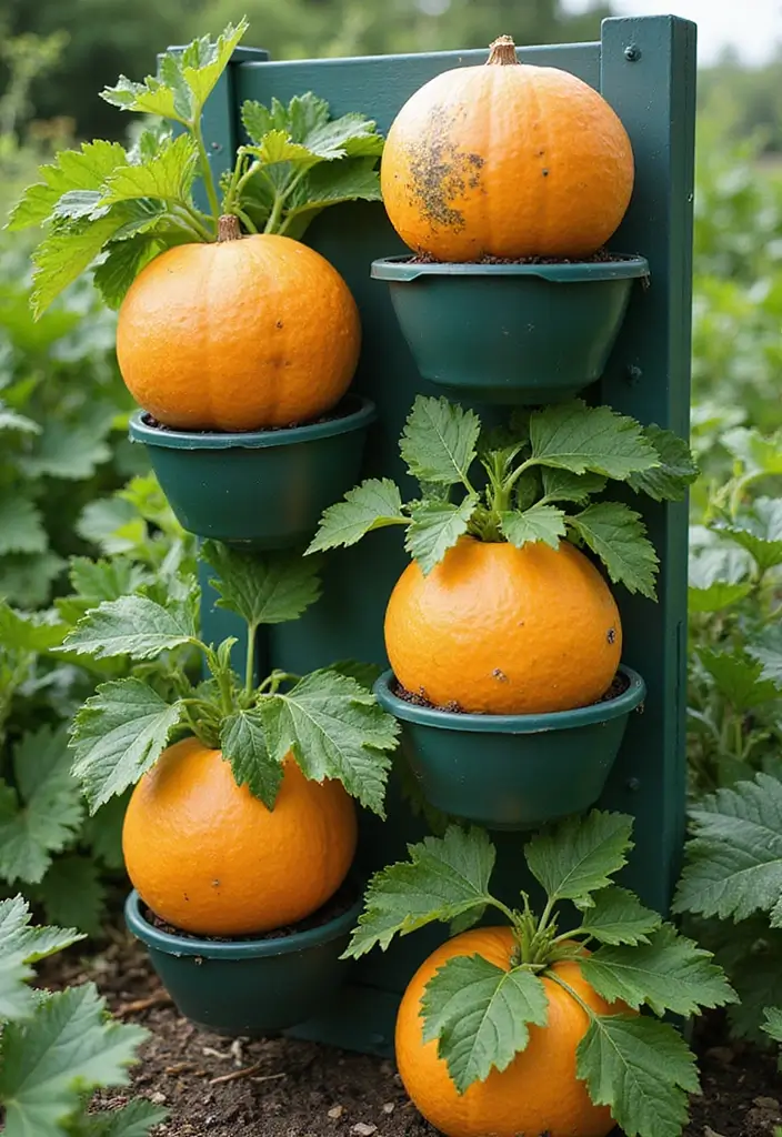 25+ Cantaloupe Trellis Ideas That Keep Fruits Off the Ground 57 25+ Cantaloupe Trellis Ideas That Keep Fruits Off the Ground - 9. Vertical Planters for Compact Spaces