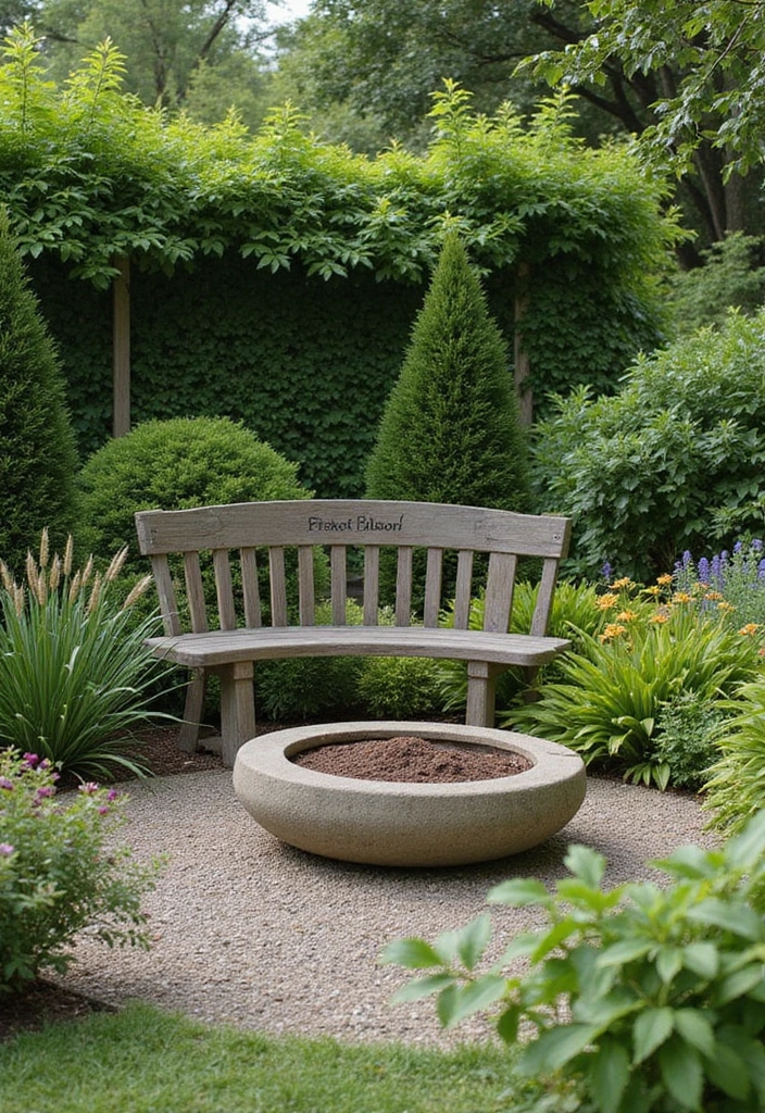 25+ Circle Planter Ideas for Modern Garden Style - 13. Circular Garden Bench Planters