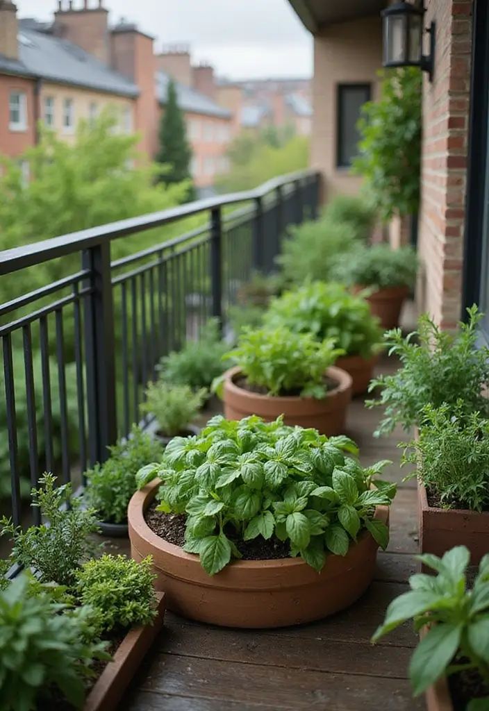 25+ Circle Planter Ideas for Modern Garden Style - 7. Urban Herb Circle Planters