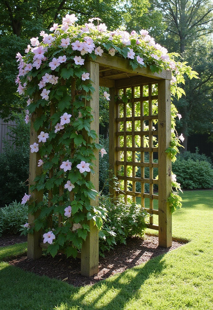 25+ Clematis Trellis Ideas to Show Off Your Blooms - 15. Shadow Box Trellis