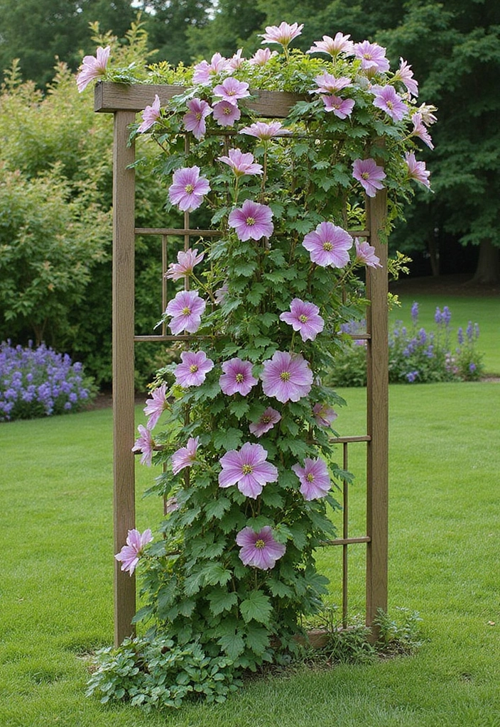 25+ Clematis Trellis Ideas to Show Off Your Blooms - 17. Folding Trellis
