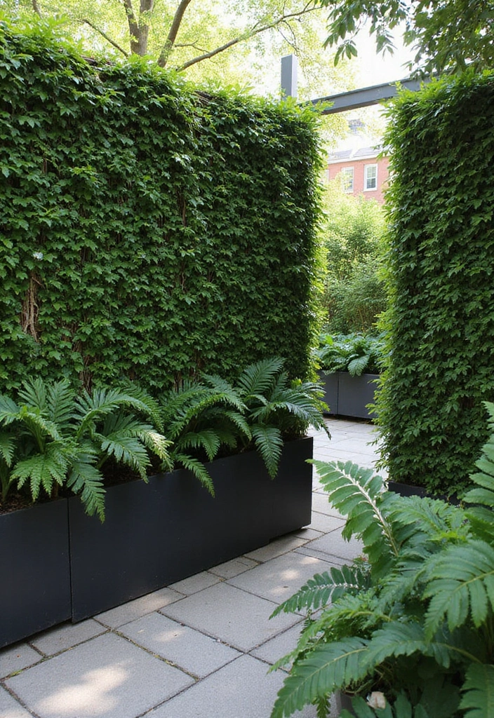 25+ Corner Planter Ideas That Maximize Small Spaces - 18. Privacy Screens with Planters