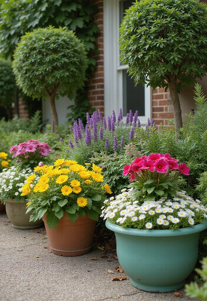25+ Corner Planter Ideas That Maximize Small Spaces - 25. Seasonal Planter Rotations