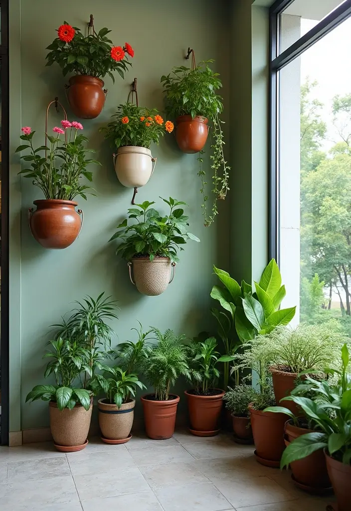 25+ Corner Planter Ideas That Maximize Small Spaces - 9. Wall-Mounted Planters