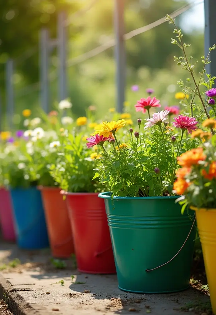 25+ DIY Garden Planter Ideas Anyone Can Create 62 25+ DIY Garden Planter Ideas Anyone Can Create - 10. Bucket Planters